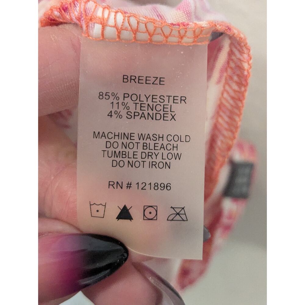 Title Nine Breeze Athletic Sleeveless Midi Dress Pink Orange Womens Size Medium - Picture 5 of 7